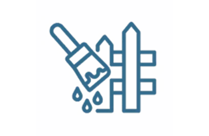 Icon representing deck and fence staining services.